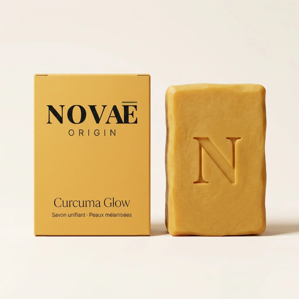 Novae Glow Curcuma — Le savon qui efface les boutons de rasage