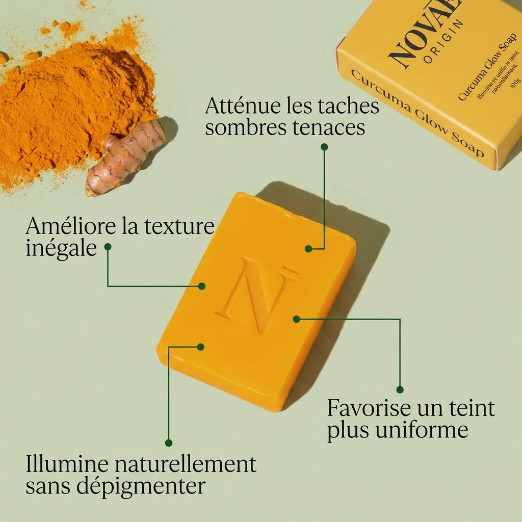 Novae Glow Curcuma — Le savon qui unifie les taches noires